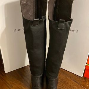 Black knee high size 7 boots